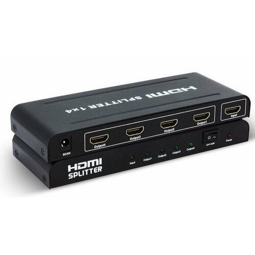 HDMI Splitter разветвитель сплиттер 1x4 UHD 4Kx2K + Зарядное Устройство