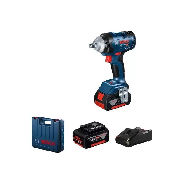 фото Аккумуляторный ударный гайковёрт Bosch GDS 18V-400 2*4.0 АН