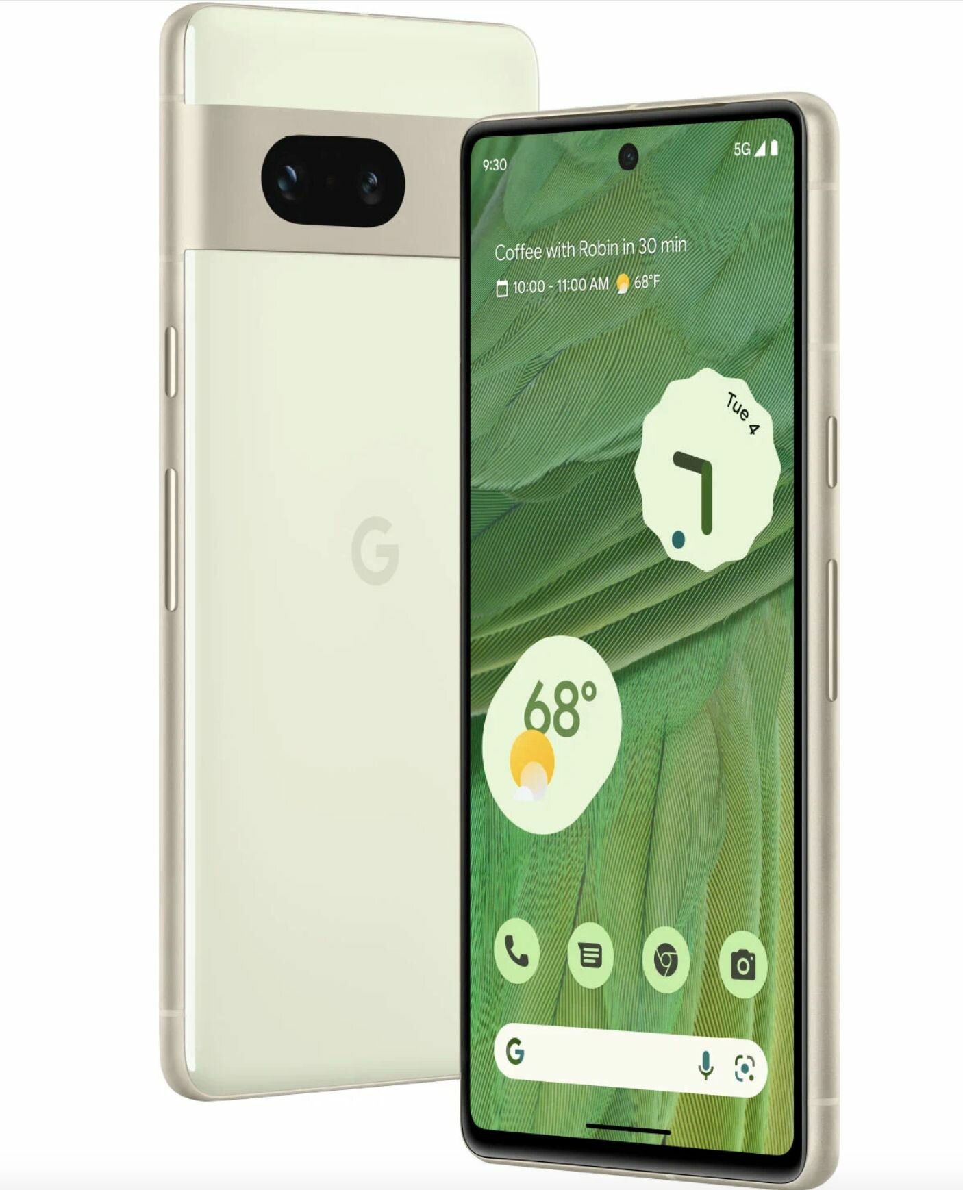 Смартфон Google Pixel 7 8/128 ГБ India (Индия), Dual: nano SIM + eSIM, Lemongrass (желтый)