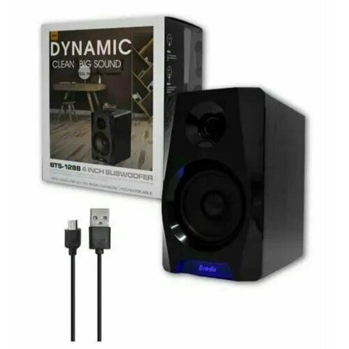 Черная беспроводная Bluetooth-колонка Brodu BTS 1288 1990₽