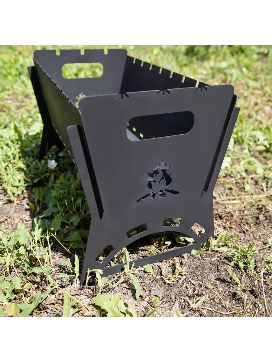 Мангал ПАО "Энергия", напольный, разборный, сталь 2 мм, 528х305х370 — фото 1