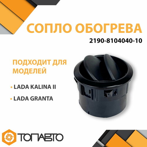 Воздушная заслонка воздуховод салона LADA Kalina II и LADA Granta с 2011 по 2018 г. в. Сопло отопителя салона дефлектор печки обогрева салона 2190-8104040-10