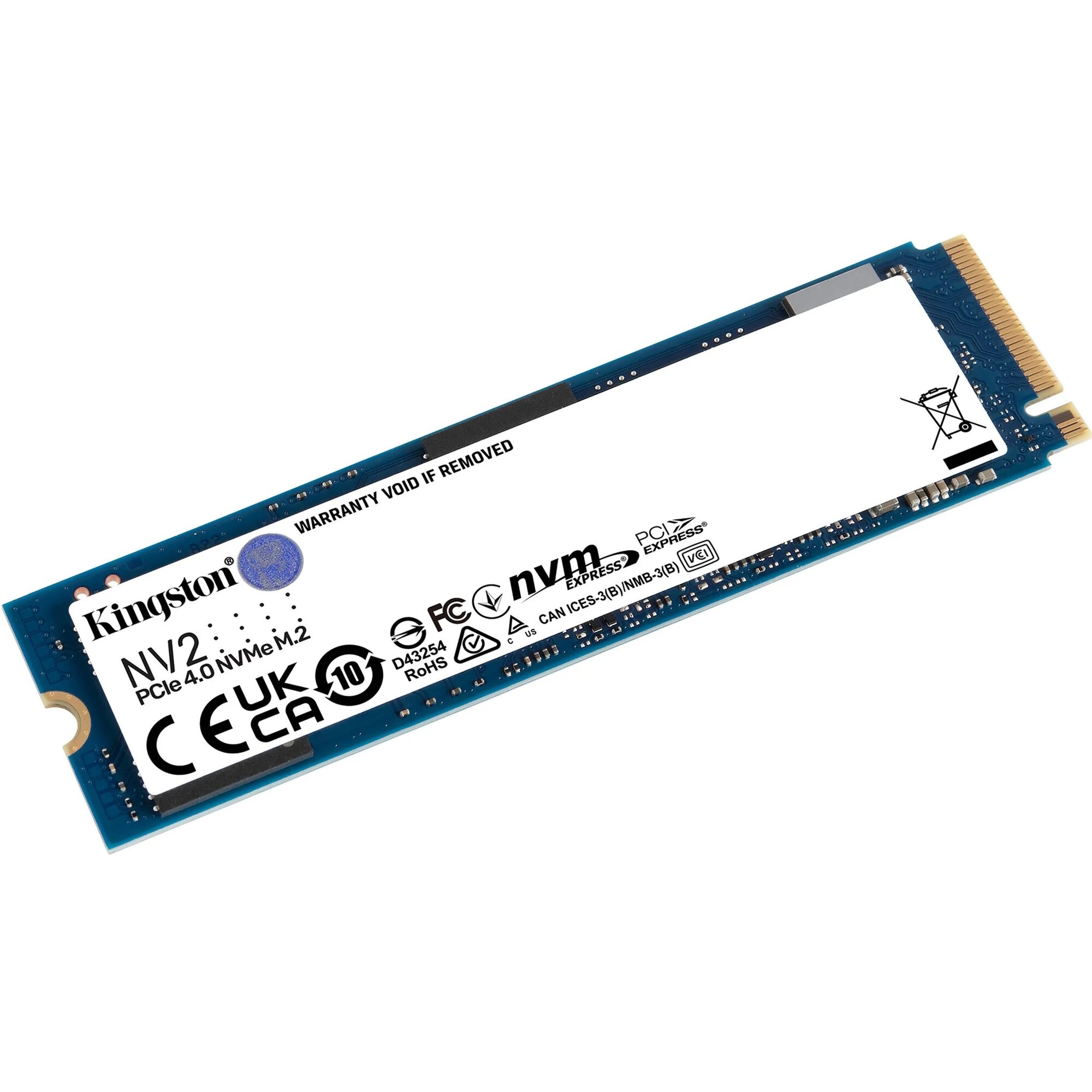 Внутренний твердотельный накопитель Kingston NV2 1ТБ NVMe Gen 4x4 M.2 2280 SNV2S/1000G