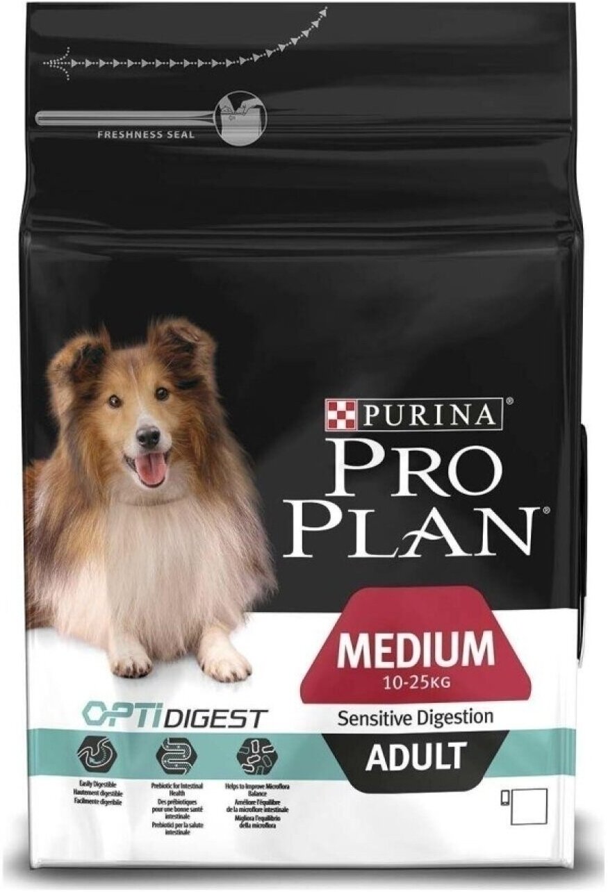 Purina Pro Plan Optidigest   Корм для собак ягненок с рисом  для средних пород   1 5 кг 
