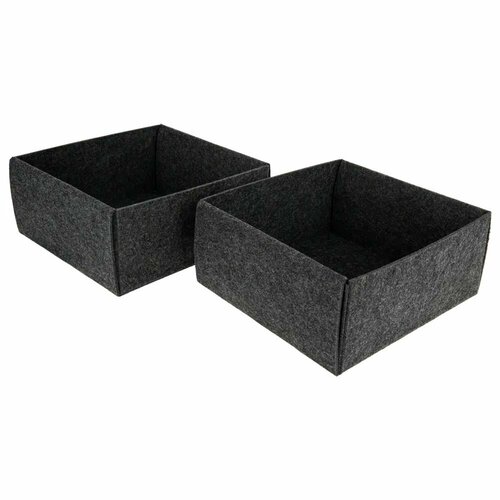 Органайзер для хранения без крышки 50x12x27 см войлок цвет темно-бежевый 2 шт