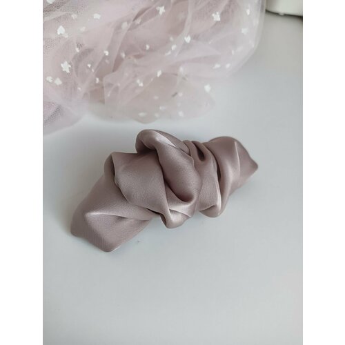 Заколка для волос из шелка Армани, Какао, имитация резинки