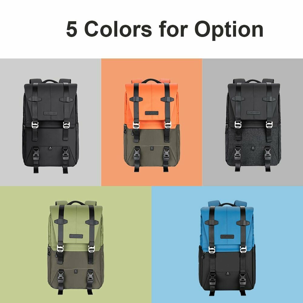 Сумка K&F CONCEPT SLR Camera Bag 20L вмещает 15,6-дюймовый ноутбук