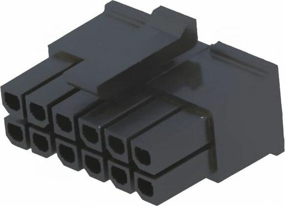 Разъем MOLEX 430251200 Разъем вилка провод-плата "мама" Micro-Fit 3.0 шаг 3мм PIN 12 2x6 на провод без контактов 1шт