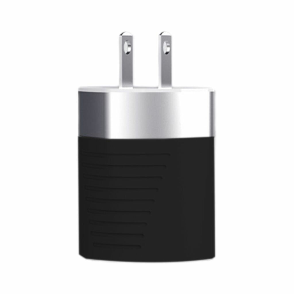Зарядное устройство для быстрой зарядки с двумя USB-разъемами 2.4A черный стандарт США