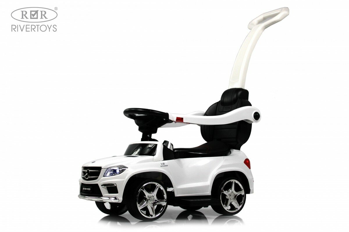 Детский толокар Mercedes-Benz GL63 (A888AA-M) белый (RiverToys)