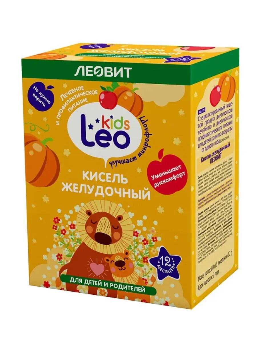 Леовит leo kids кисель для детей желудочный 12,0 n5 пакет