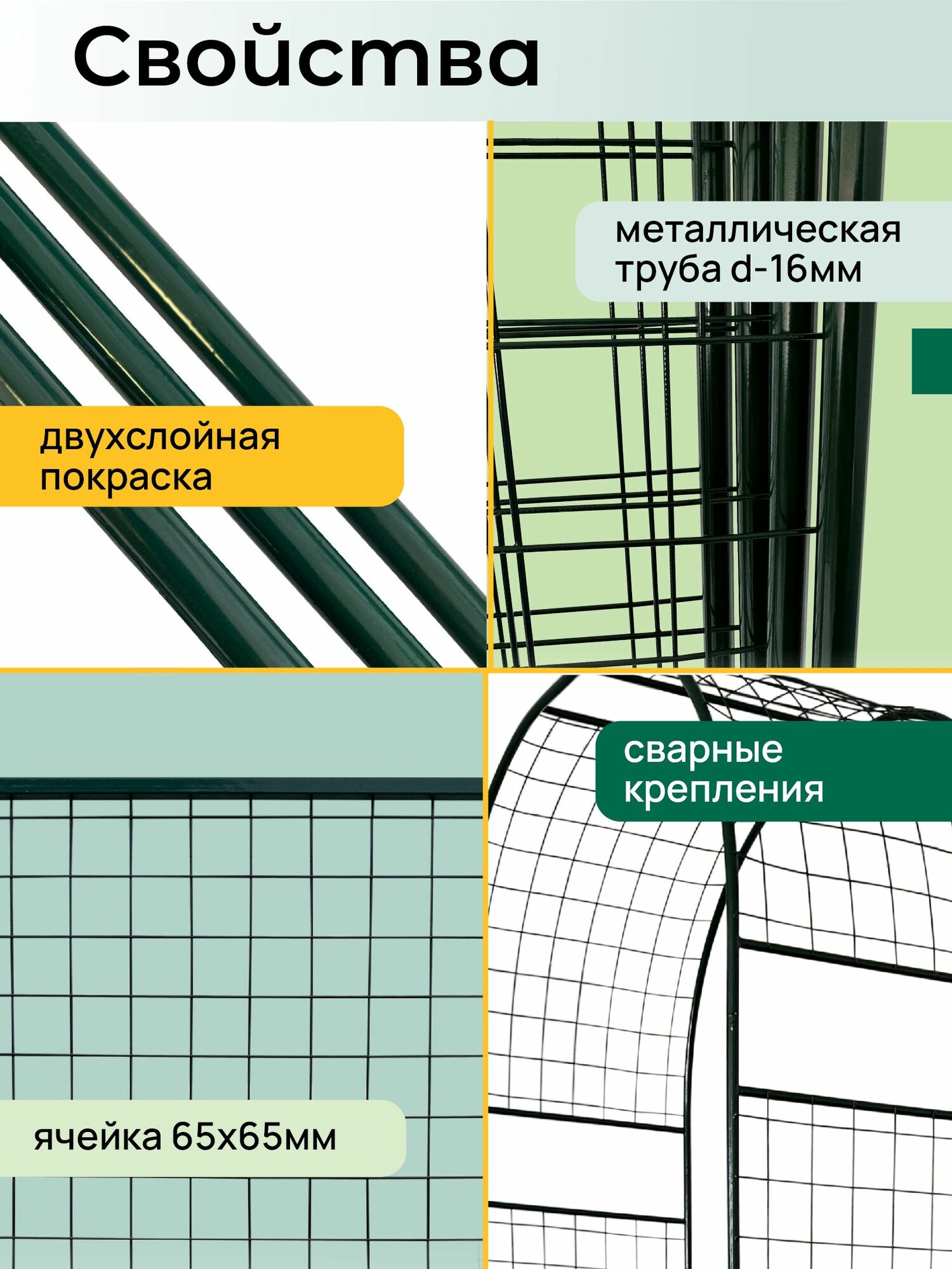 Арки Садовые Арка садовая Сетка 50 зеленая