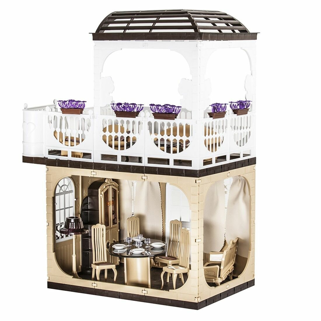 Кукольный дом Огонек "Коллекция", пластик, высота 80 см