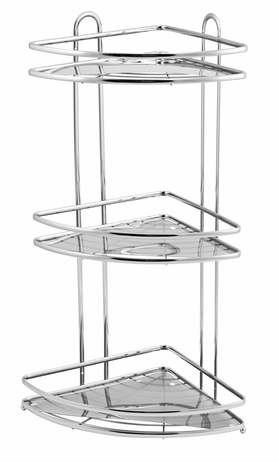 Полка для душа Swensa Премиум угловая 3 яруса цвет хром