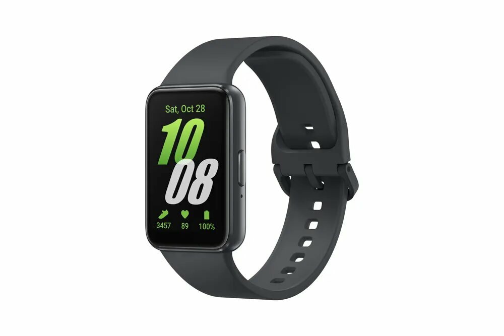 Умный браслет "Galaxy Fit3", силиконовый ремешок, влагозащита, металл