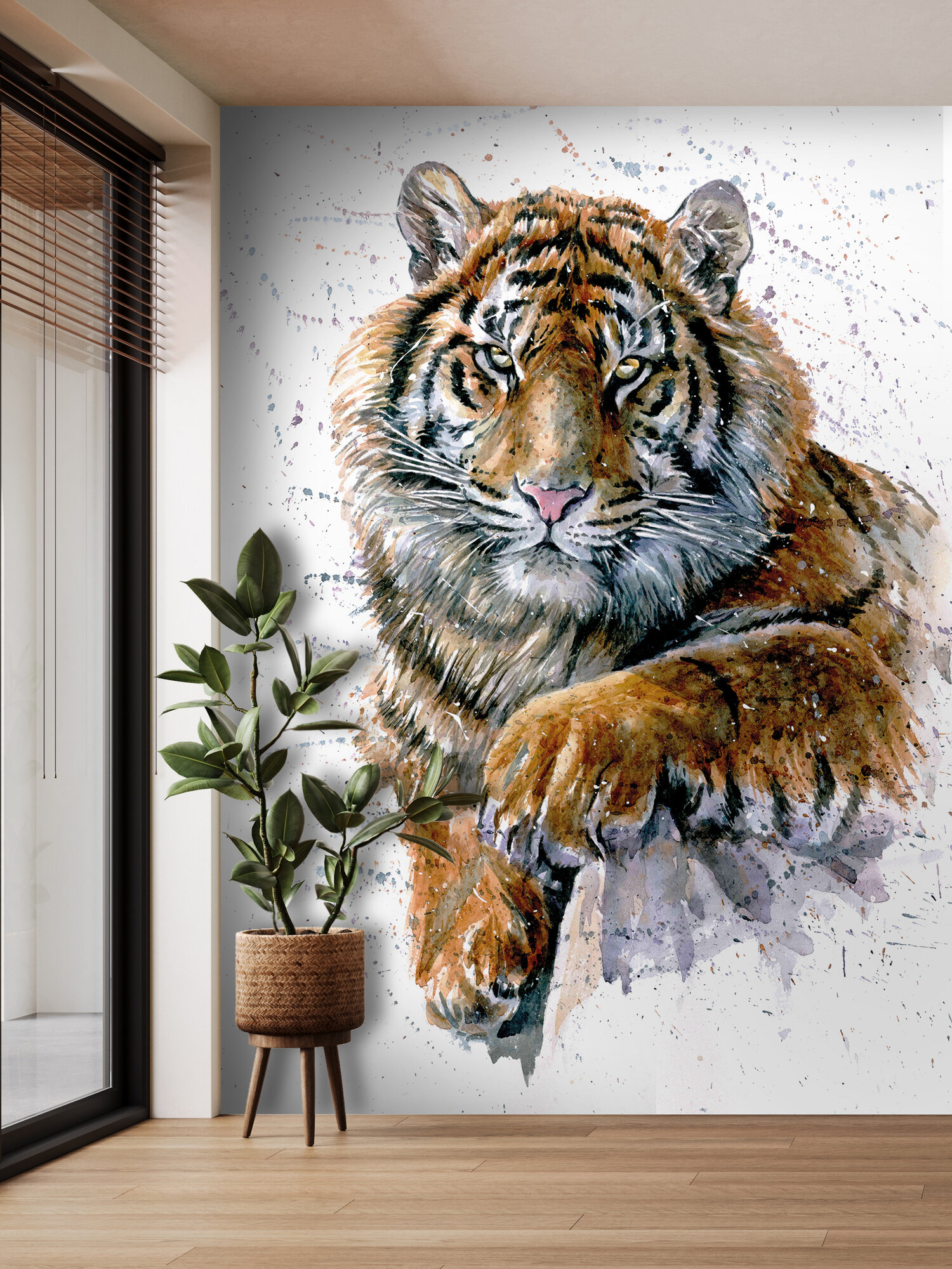 Фотообои Postermarket " Тигр", флизелиновая основа, виниловое покрытие 200х270 см