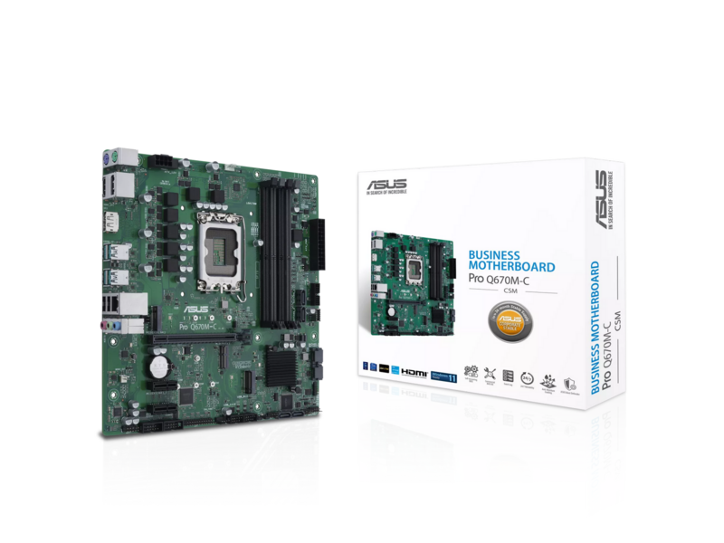 Материнская плата PRO Q670M-C-CSM LGA1700 mATX 4xDDR5 PCIEx16 2xPCIEx1 1xM.2 2xDP HDMI GLAN