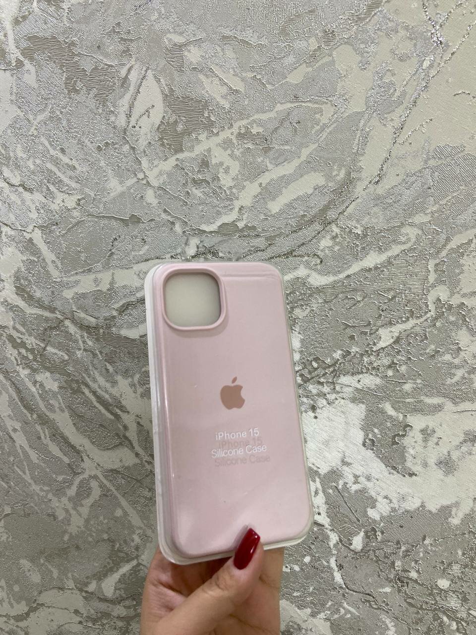 Чехол "Пыльная Роза", для iPhone 15, силикон, противоударный, soft touch — фото 1