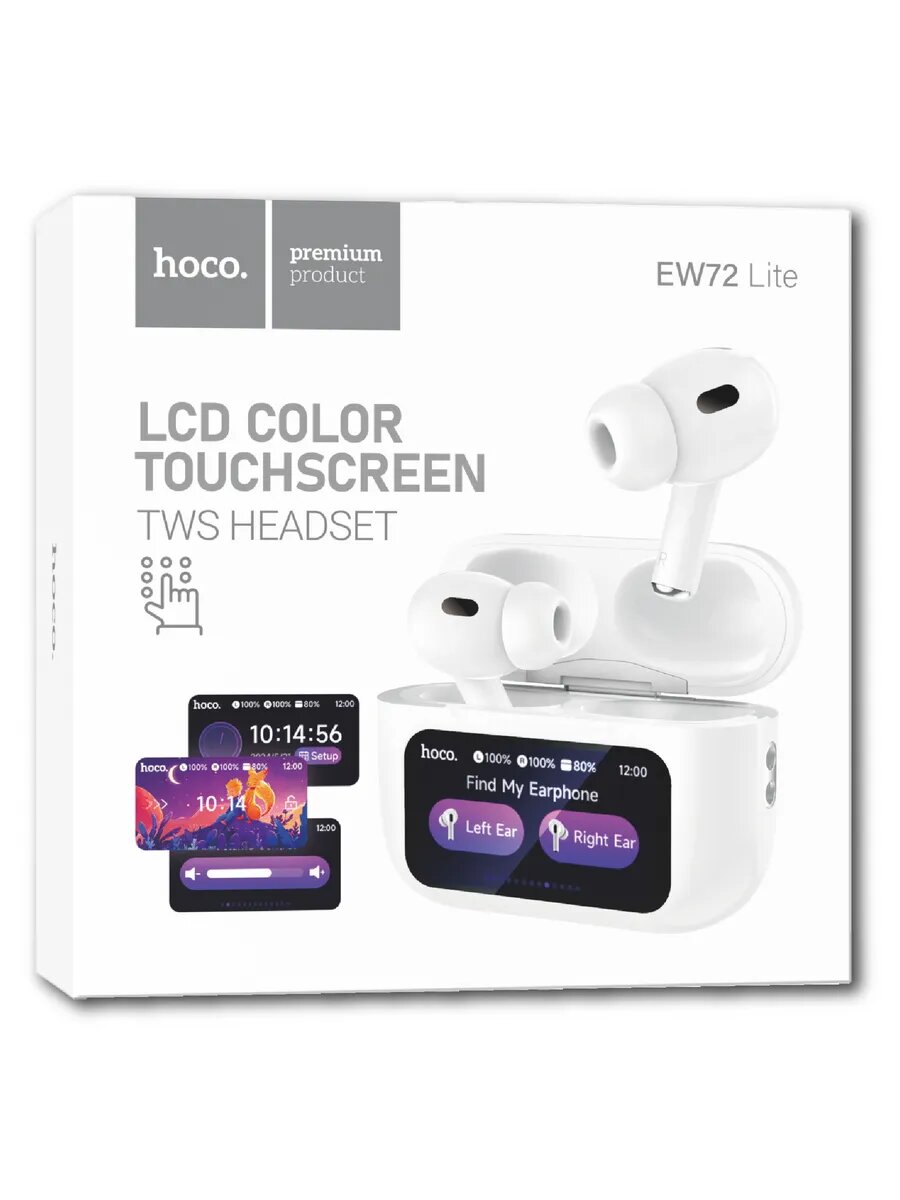 Наушники Hoco EW72 Lite, беспроводные, с шумоподавлением, Bluetooth, сенсорное управление