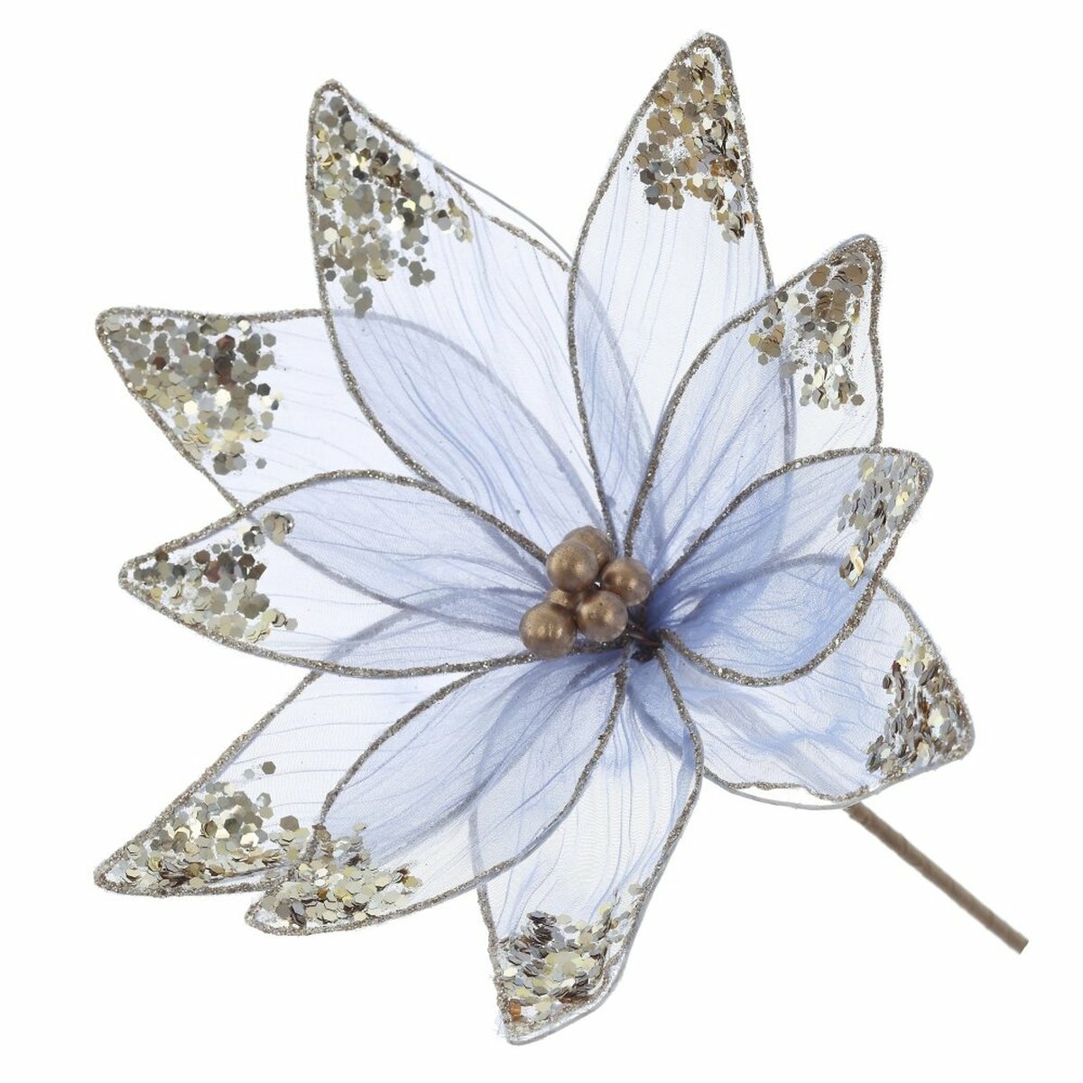 Цветок искусственный Пуансеттия L21 W21 H41 см