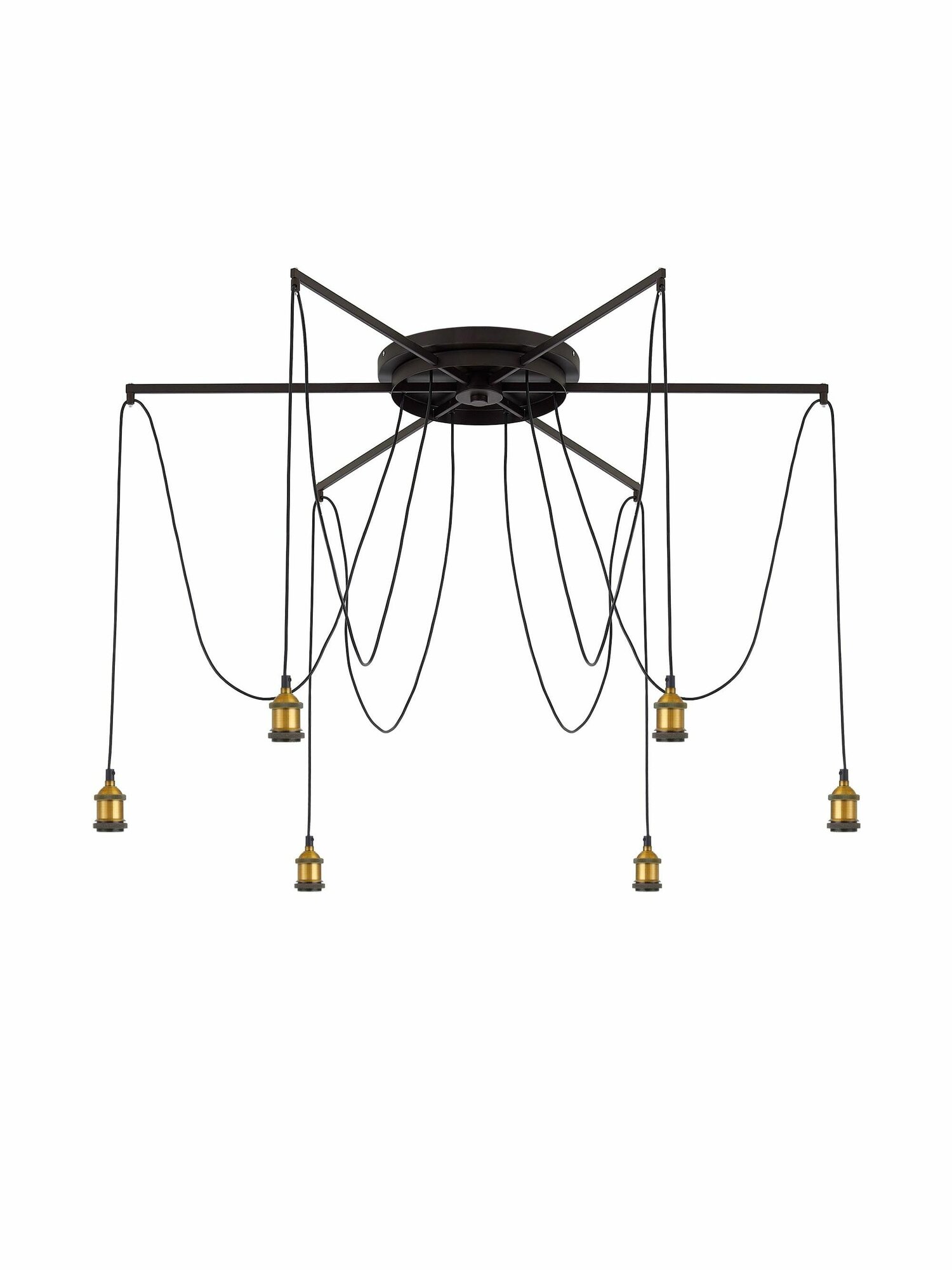 Потолочная люстра Citilux Эдисон CL451261 лофт стиль металлическая 6 ламп Е27 паук диаметр 12м