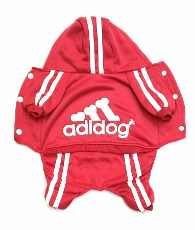 Костюм для кошек и собак Adidog красный, разм S (25)