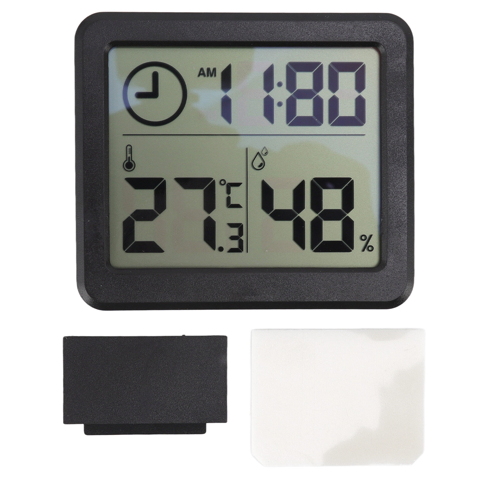 Digital Thermometer Hygrometer High Accuracy Four Stomatal Monitoring Temperature Humidity Tester with 3.2in Screen Black