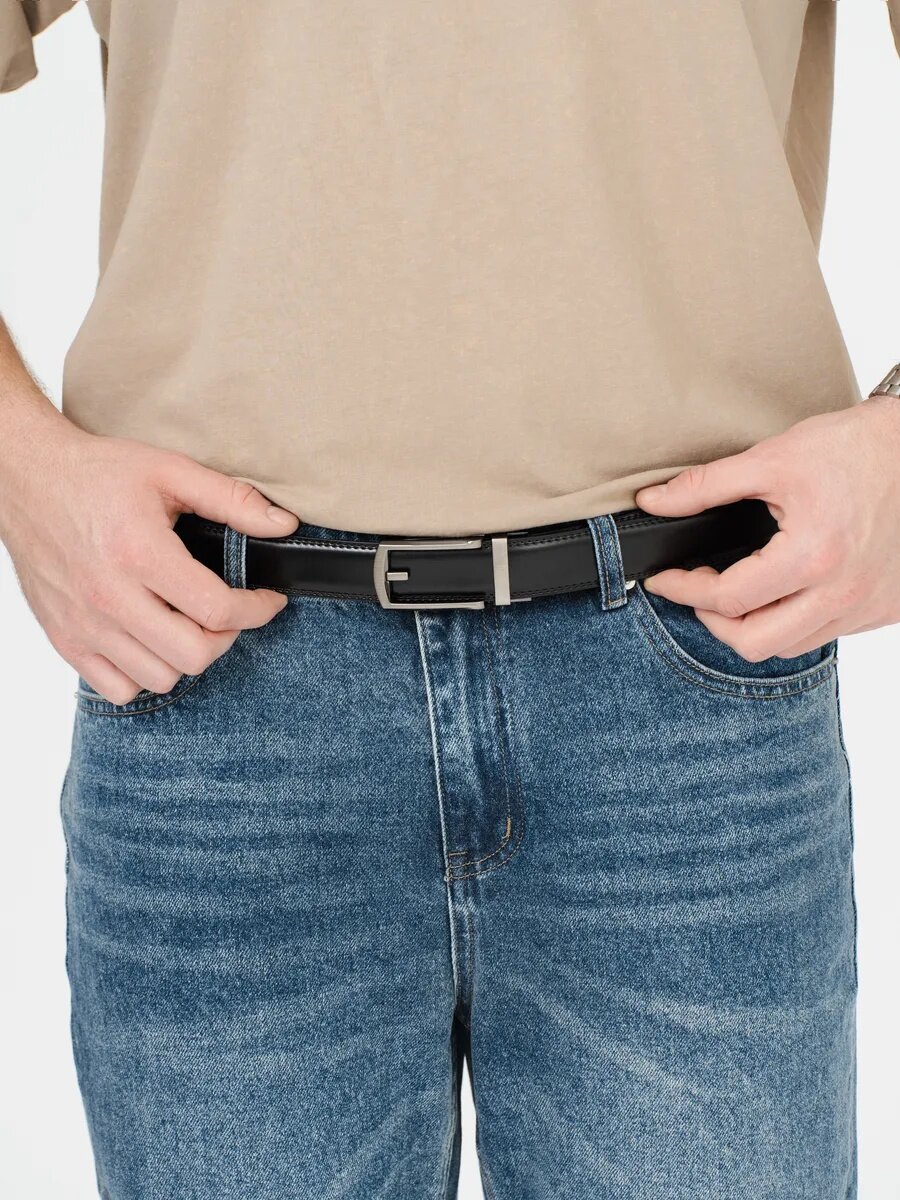 Ремень FAUSTINI для мужчин и женщин, размер 120, черный — фото 1