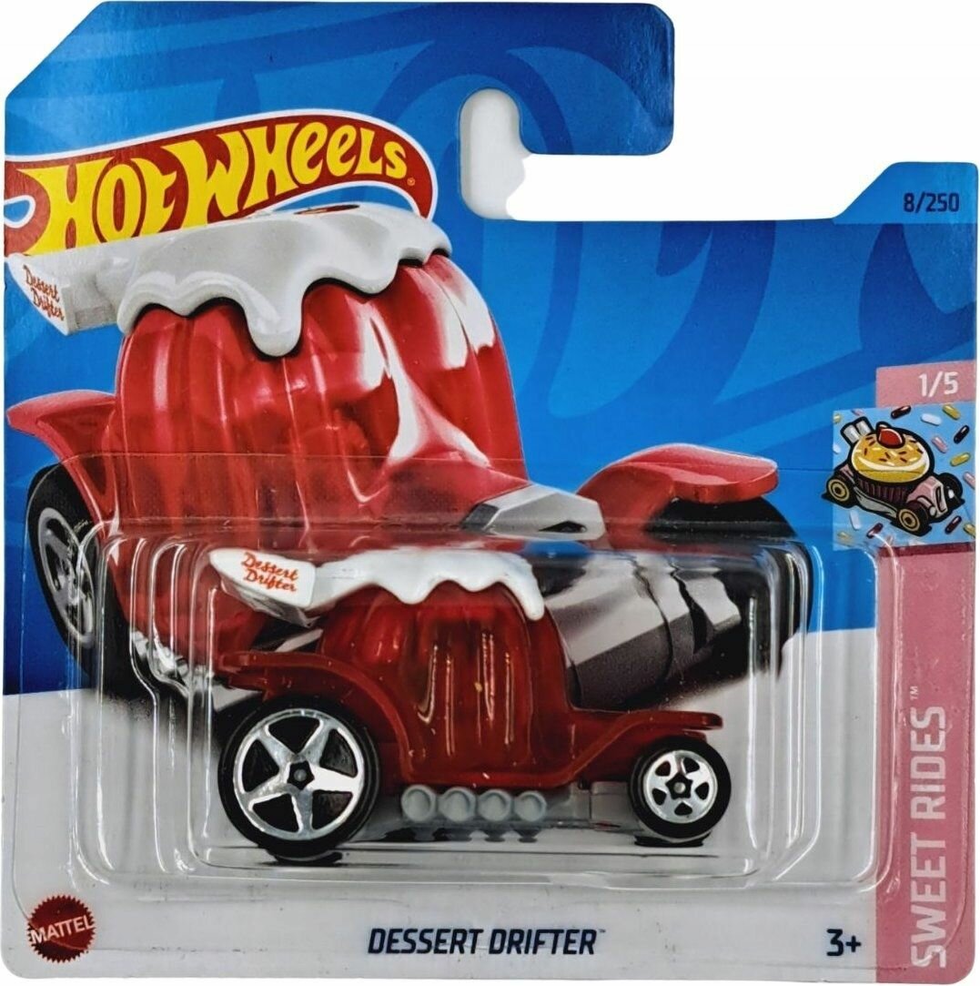 Игрушечная машинка Hot Wheels Dessert Drifter Transparent red (базовая коллекция 2023 г, 8/250)