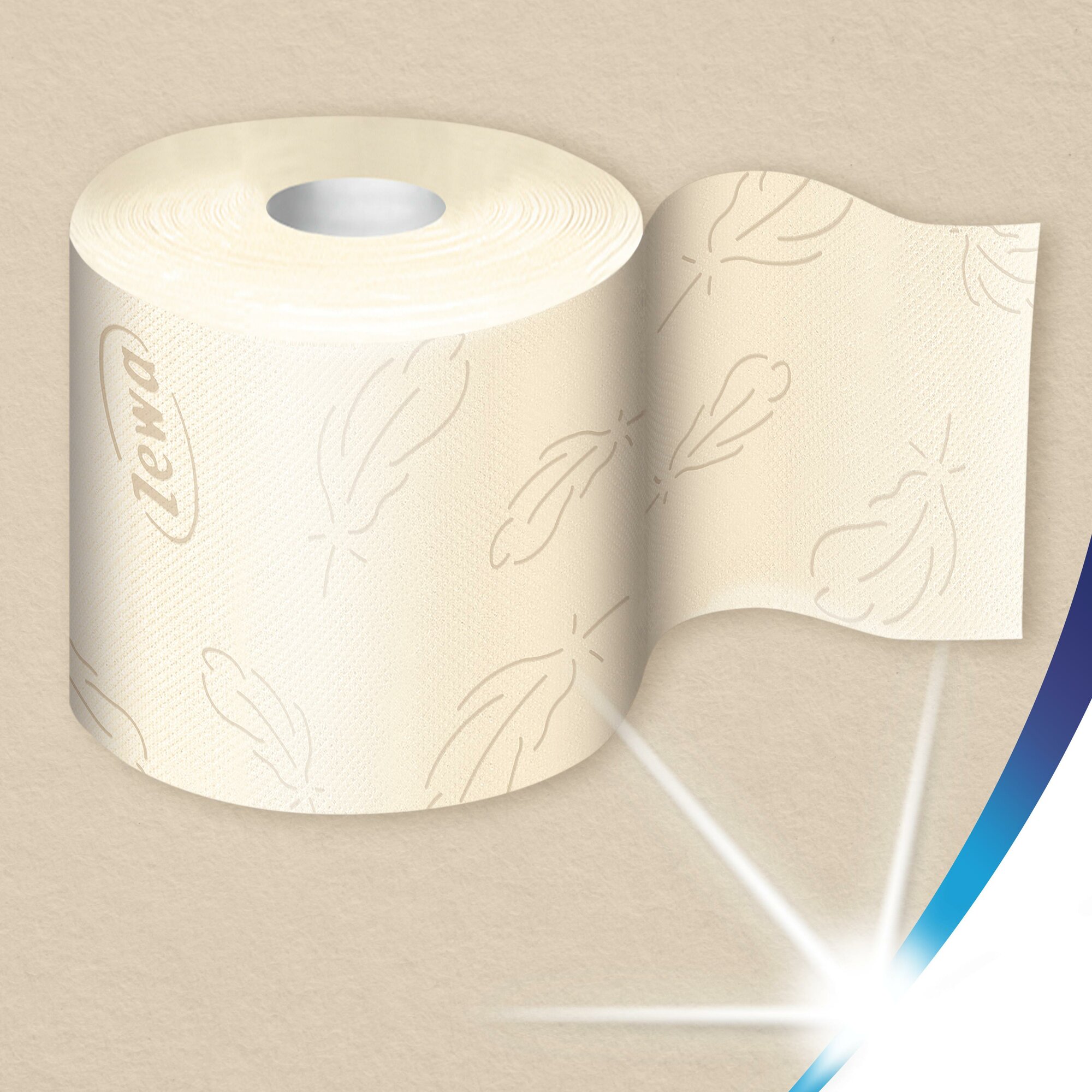 Бумага туалетная Zewa Natural Soft, 4 слоя,  8 рулона - фото №5