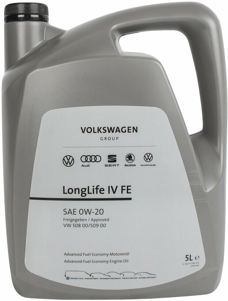 VAG 0W-20 5L (Vw/Audi/Skoda/Seat) Longlife Iv Fe Моторное Масло Синтетическое