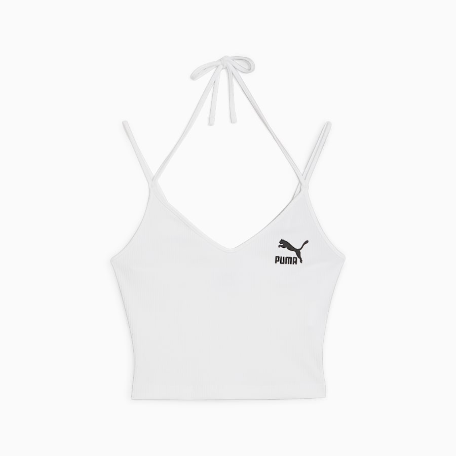 Топ-бра PUMA/62425502/CLASSICS Ribbed Crop Top/Белый/L