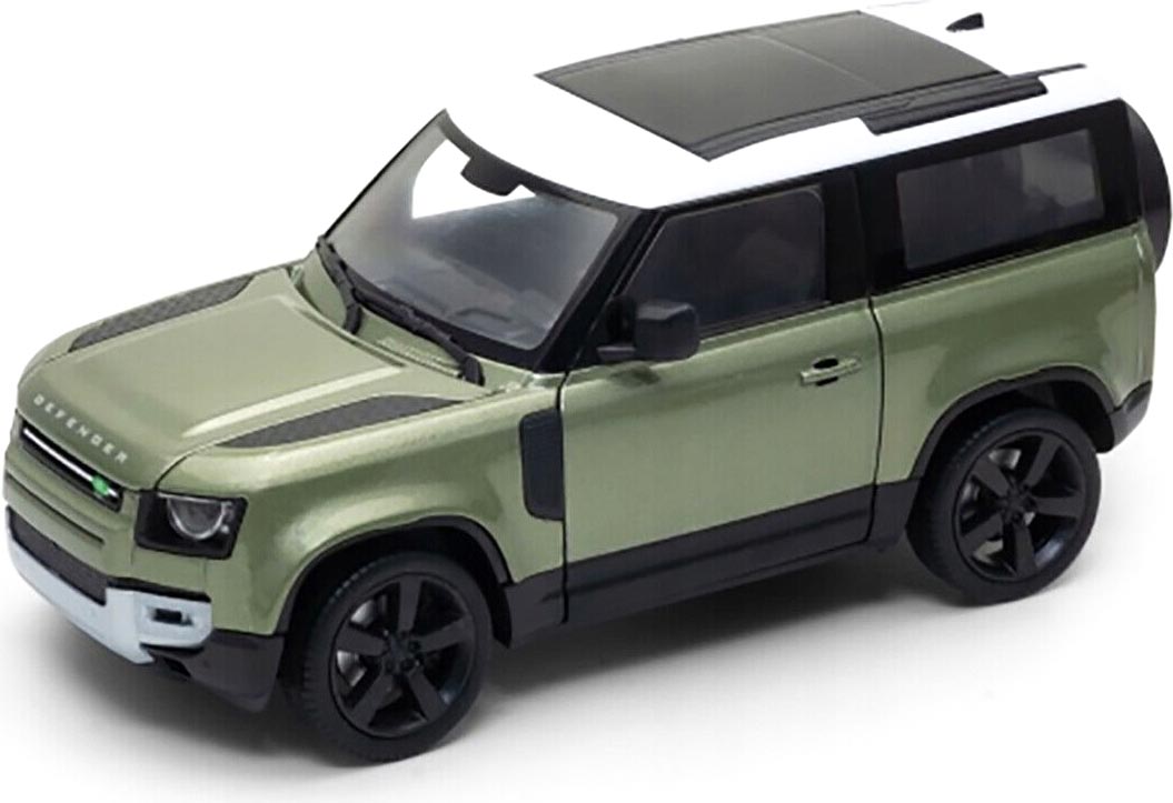 Машинка Welly модель машины 1:24 2020 LAND ROVER DEFENDER Зеленый 23 см