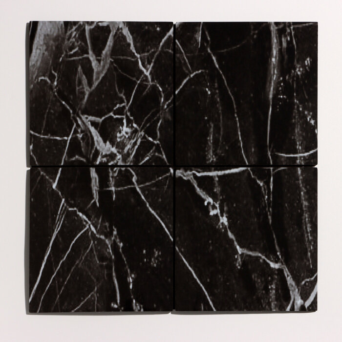 фото Панель самоклеящаяся 30*30см мягкая мрамор черный