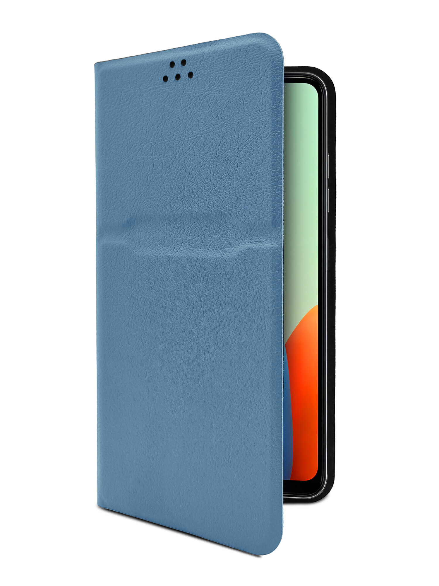 фото Универсальный чехол-книжка для смартфонов с размером до 16,5 см (Высота) * 7,9 см (Ширина) синий, Miuko