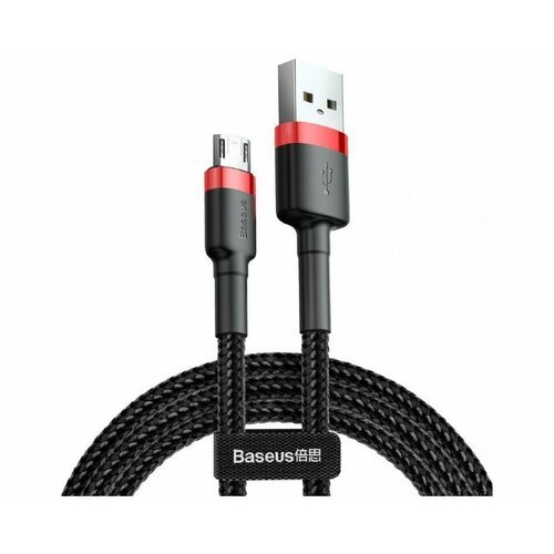 Кабель Baseus Cafule Cable USB - Micro USB 2.4 A 1 м, цвет Черный/Красный (CAMKLF-B91) кабель baseus cafule cable usb for micro 2 4a 1m camklf b91 black черный