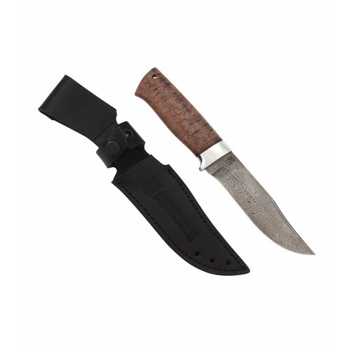 Нож Таганай (нержавеющая дамасская сталь дикий, карельская берёза стабилизированная/ал) нож разведчика сталь 95x18 карельская берёза ал