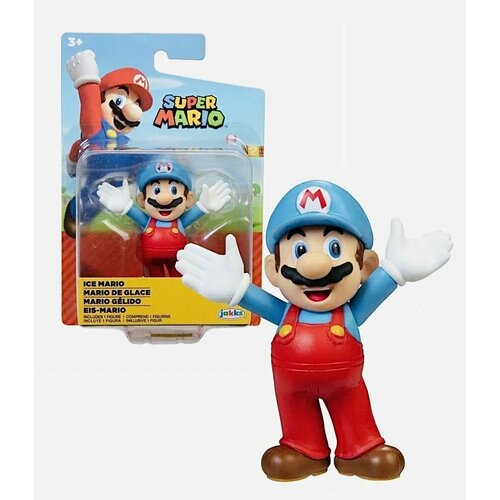 jakks pacific коллекционная фигурка тема nintendo link island village w3 упаковка из 3 шт SUPER MARIO Фигурка Ледяной Марио Коллекционная (Ограниченное издание)