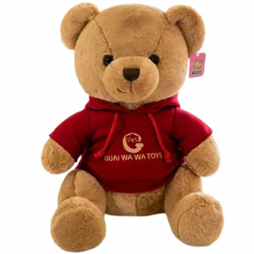 Мягкая игрушка большой плюшевый коричневый медведь в одежде, рост 30 см по спинке, подарок для девочки и для мальчика, WBL12313
