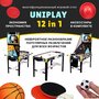 Игровой стол трансформер 12 в 1 "UniPlay". Настольный футбол. Аэрохоккей. Мини Баскетбол. Подарок на 23 февраля мальчику