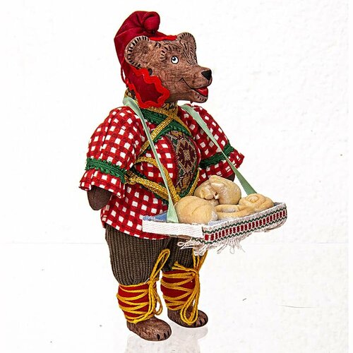 Авторская кукла Медведь коробейник 15 см