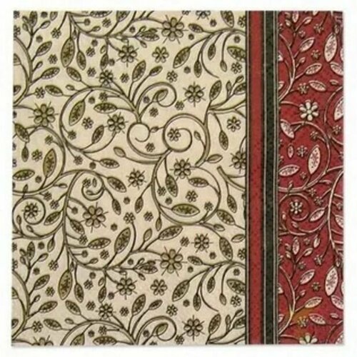 Салфетки сервировочные антелла 2424 3-х сл 25шт Ажурный узор2уп 622₽