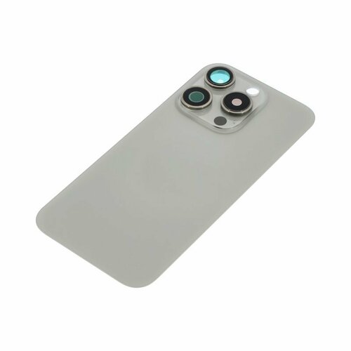 Задняя крышка для Apple iPhone 15 Pro (в сборе со стеклом камеры) серый, AAA задняя крышка для apple iphone 15 pro max с широким отверстием черный aaa
