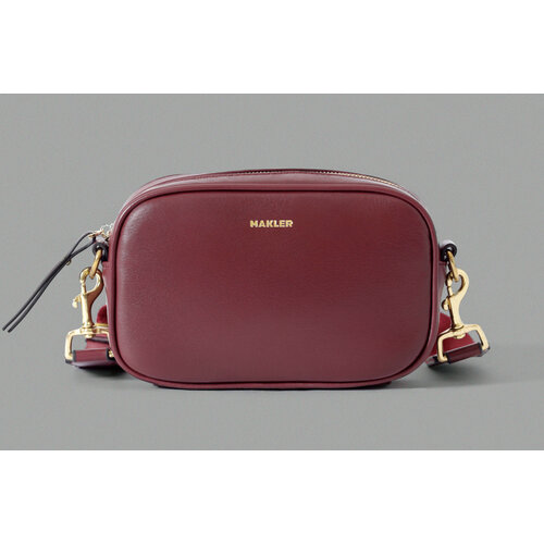 Сумка кросс-боди MAKLER Сумка кросс-боди Молли КАМ-ВИШ-ЗОЛ, фактура гладкая, бордовый