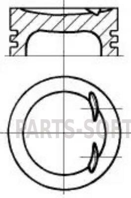 NURAL 87-136607-00 Поршень dm.80.60x1.20x1.50x2.50 +0,50