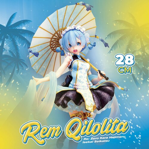 Аниме фигурка Rem Qilolita Re: Zero 28 см anime re life in a different world from zero rem angel ver pvc action figure collectible model kids toys doll gifts