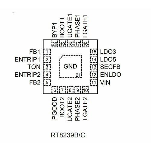 Микросхема RT8239BGQW JC=