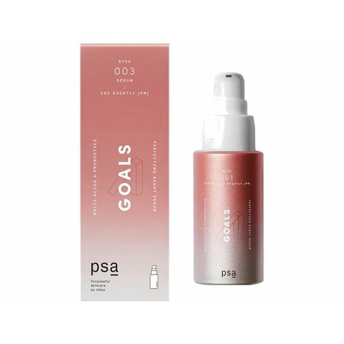 Ночная мультикислотная сыворотка с пробиотиками PSA GOALS: Multi Acids & Probiotics Perfecting Night Serum