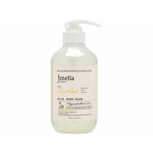 Парфюмированный гель для душа Jmella in france Lime & Basil Body Wash