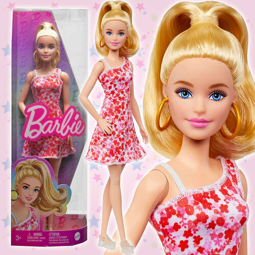 Кукла Барби серия Barbie Fashionistas Модница в платье с цветочным принтом